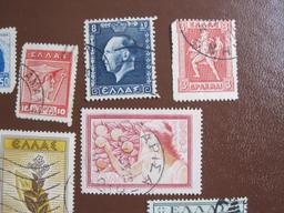 Lot of varied Greece postage stamps, all but a couple of them used