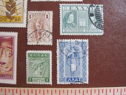 Lot of varied Greece postage stamps, all but a couple of them used