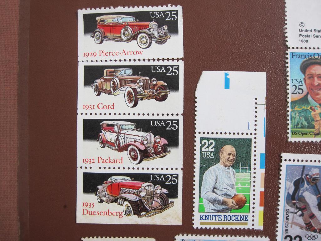 Lot of assorted US postage stamps, some cancelled some unused