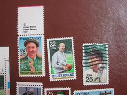 Lot of assorted US postage stamps, some cancelled some unused