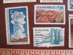 Lot of assorted US postage stamps, some cancelled some unused
