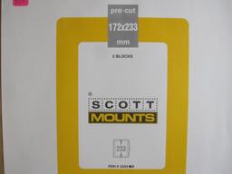 New in package black Scott mounts, 3 blocks