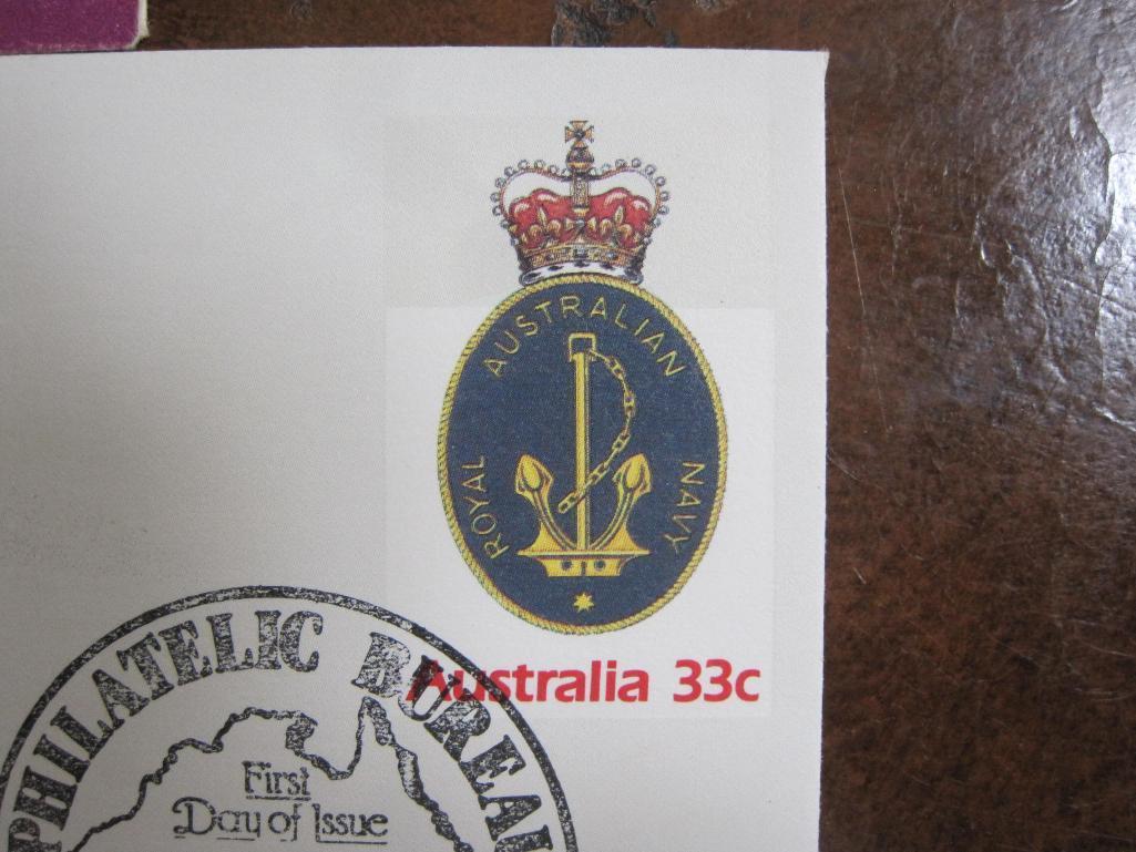 Lot of five first day of issue covers including Commonwealth of Australia, 75th Royal Australian