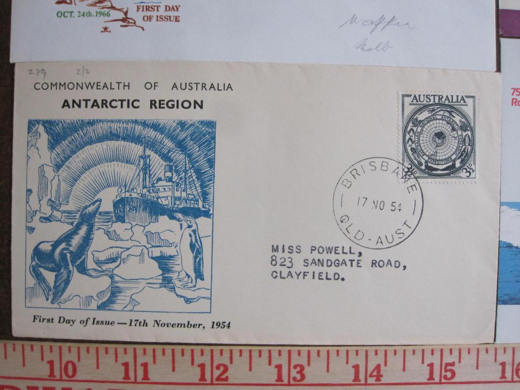 Lot of five first day of issue covers including Commonwealth of Australia, 75th Royal Australian
