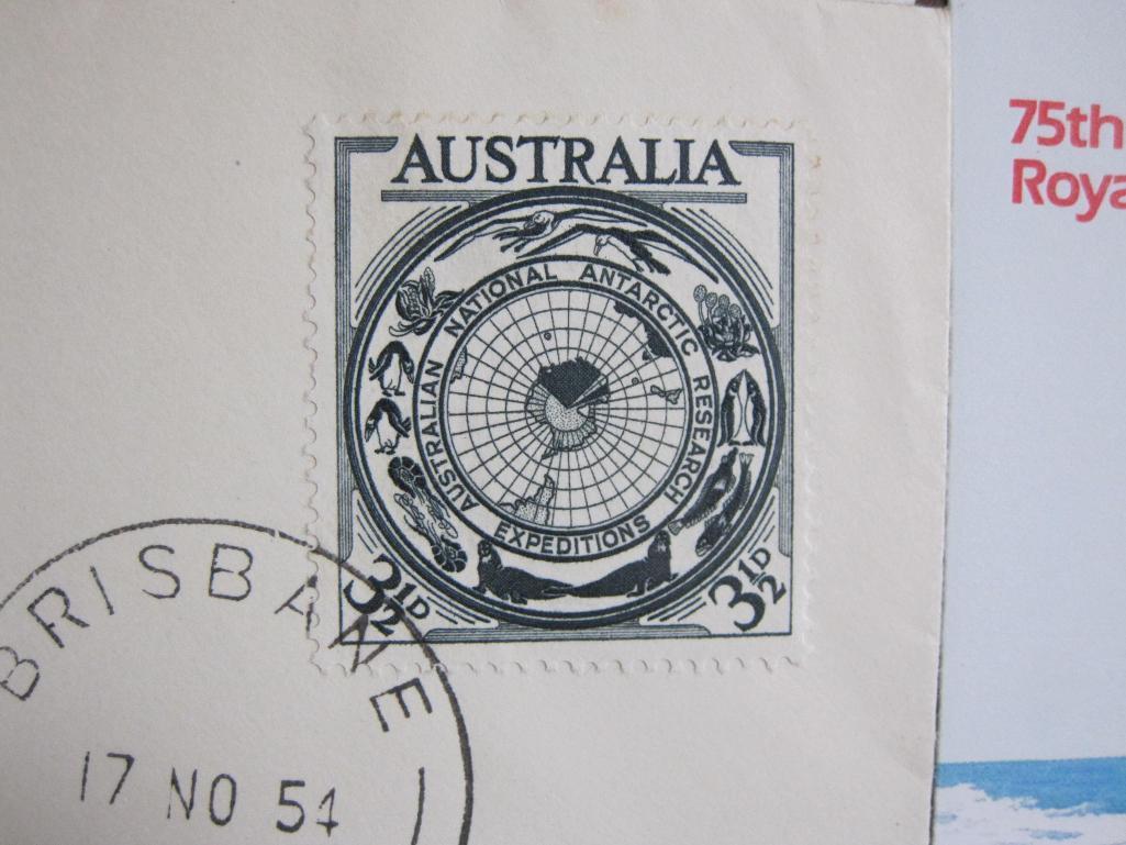 Lot of five first day of issue covers including Commonwealth of Australia, 75th Royal Australian