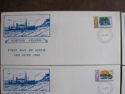Lot of four Norfolk Island first day of issue covers including 18th June 1968, 17th April 1967 and