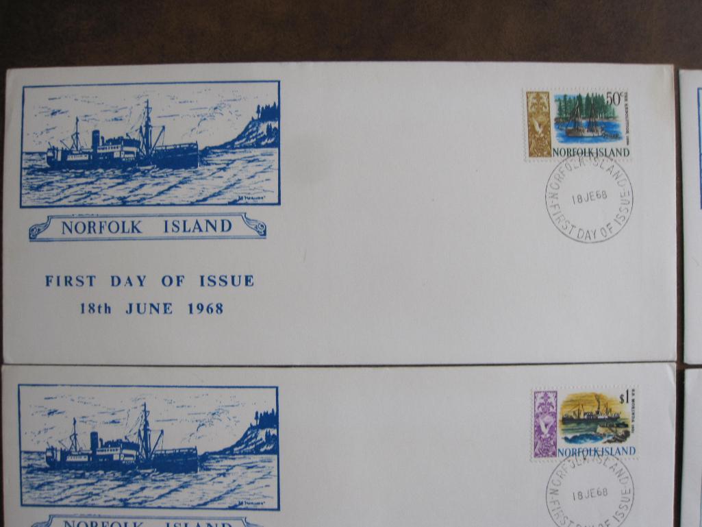Lot of four Norfolk Island first day of issue covers including 18th June 1968, 17th April 1967 and