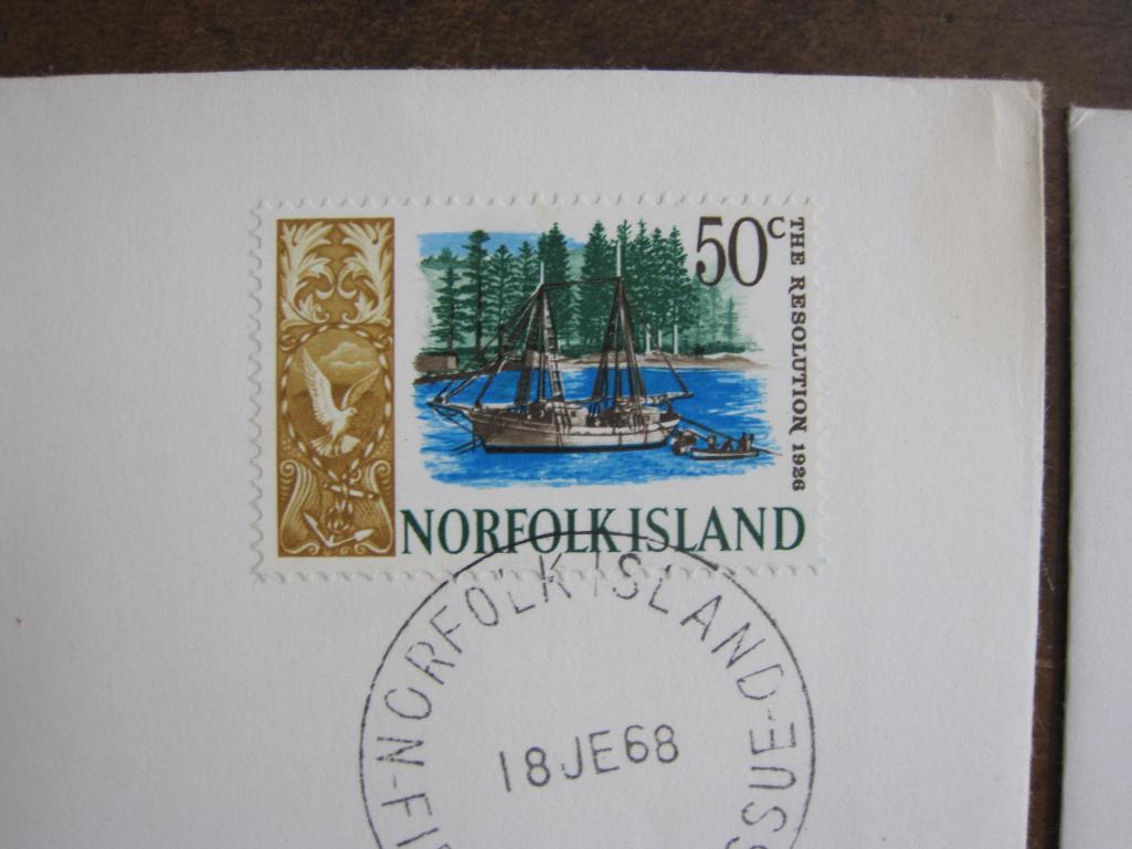 Lot of four Norfolk Island first day of issue covers including 18th June 1968, 17th April 1967 and