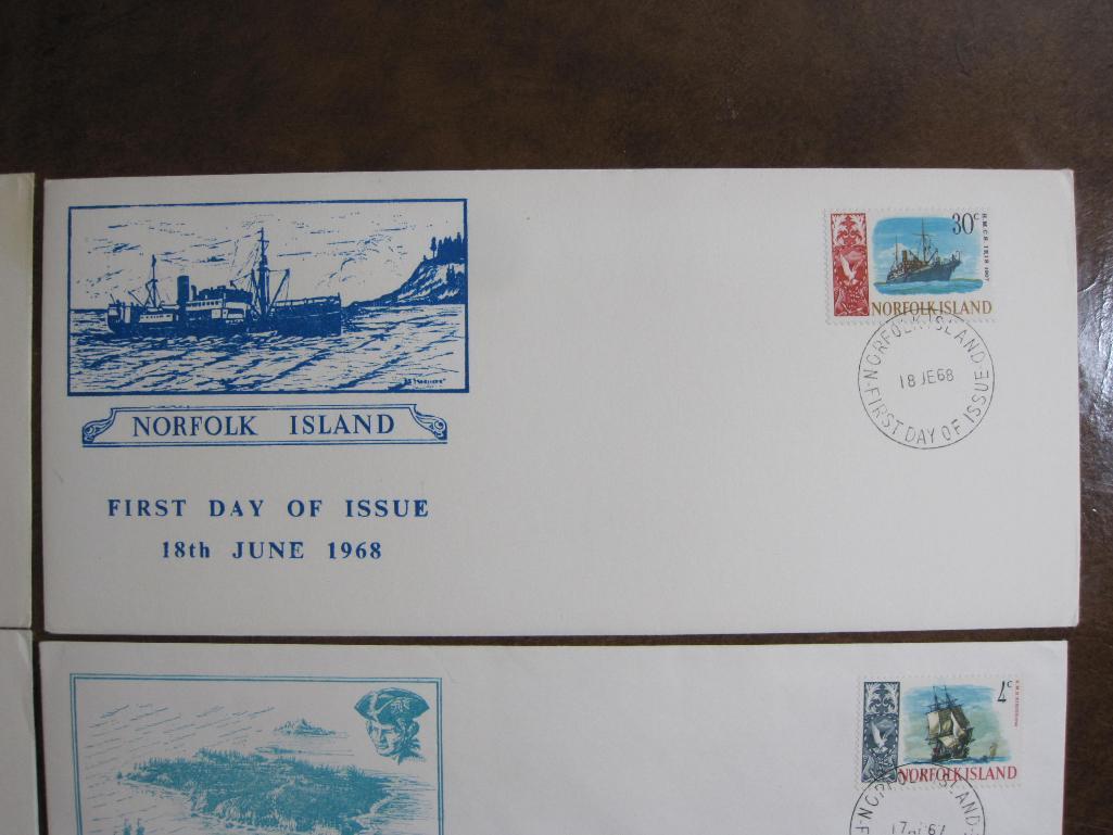 Lot of four Norfolk Island first day of issue covers including 18th June 1968, 17th April 1967 and