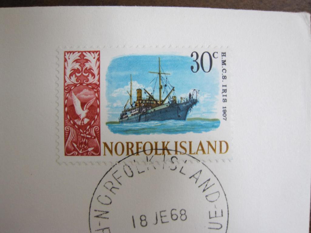 Lot of four Norfolk Island first day of issue covers including 18th June 1968, 17th April 1967 and