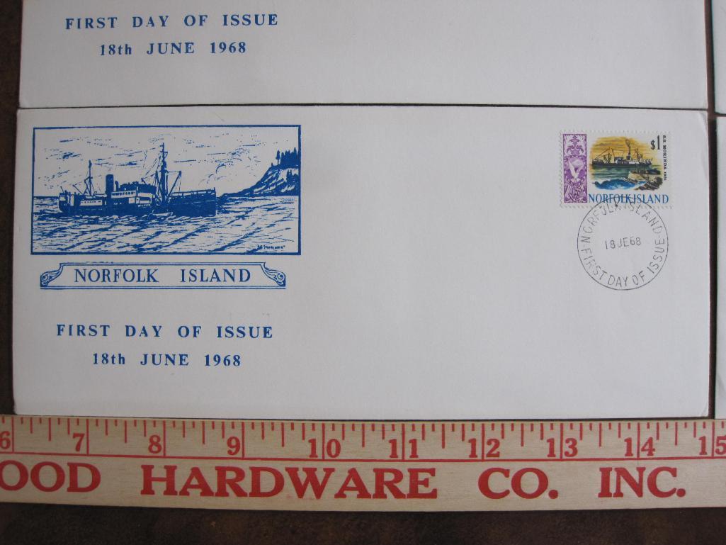 Lot of four Norfolk Island first day of issue covers including 18th June 1968, 17th April 1967 and