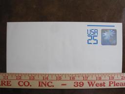 One first day of issue envelope with holographic pace-themed stamp