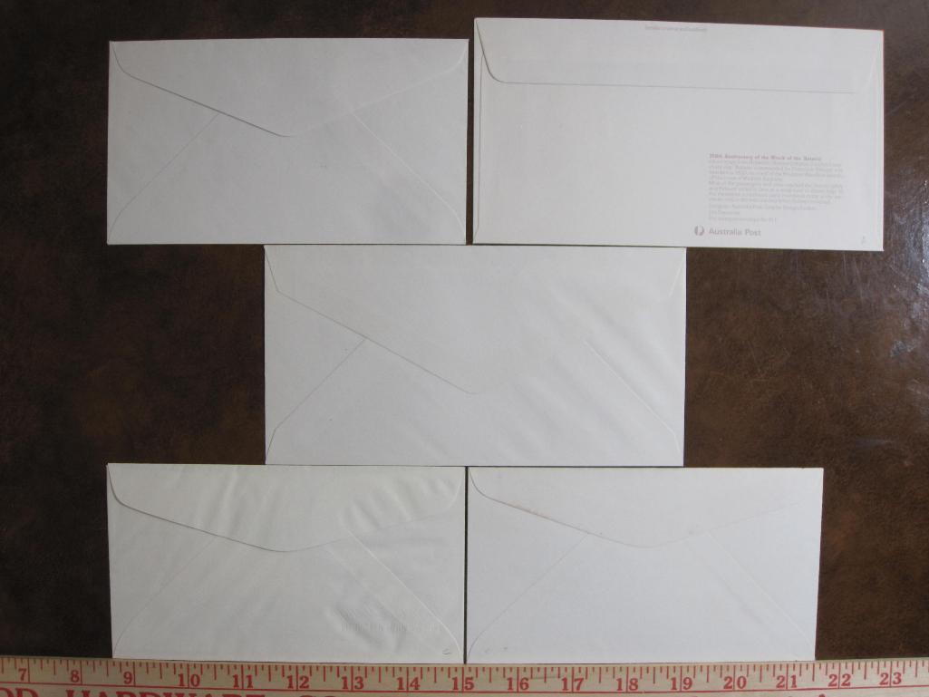 Lot of five first day of issue covers from Australia, Caicos Islands, Sweden and more