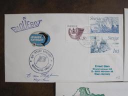 Lot of five first day of issue covers from Australia, Caicos Islands, Sweden and more
