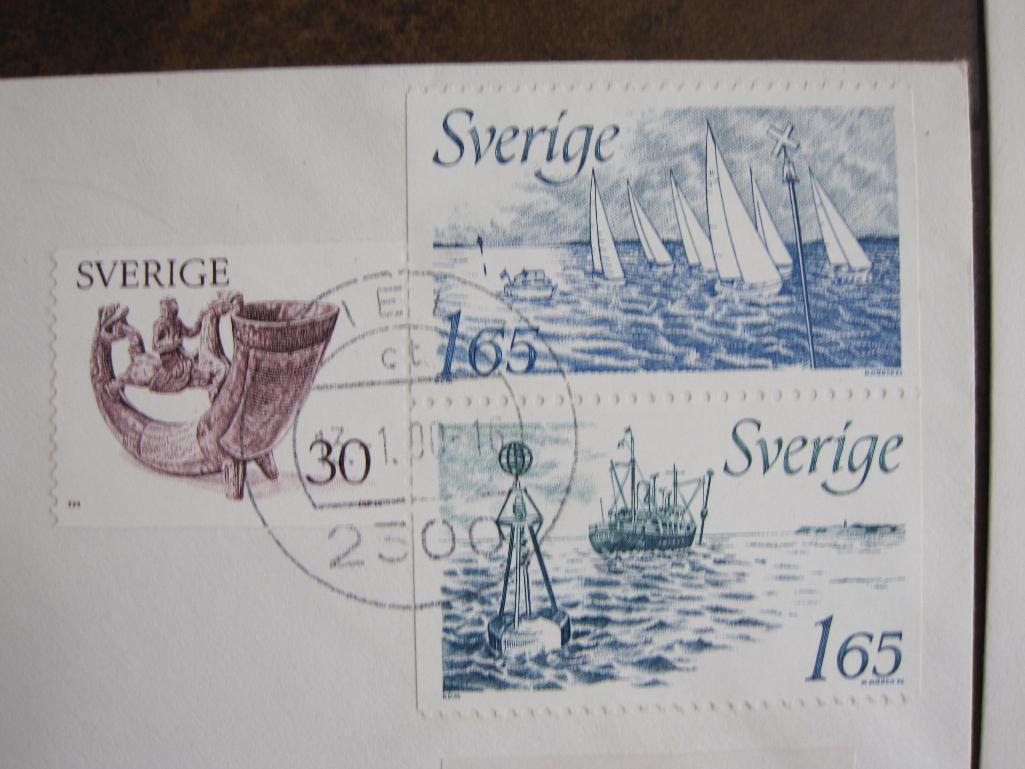 Lot of five first day of issue covers from Australia, Caicos Islands, Sweden and more