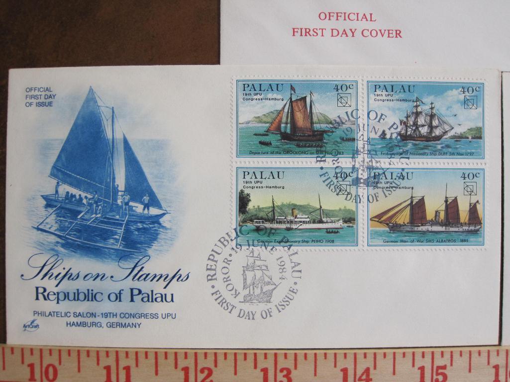 Lot of five first day of issue covers from Australia, Caicos Islands, Sweden and more