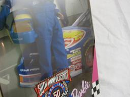 NASCAR 50th Anniversary Barbie Collector Edition Doll, NRFB, 1998 Barbie Collectibles Mattel, 14 oz