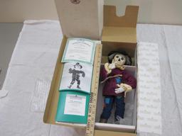 The Scarecrow Porcelain Doll, The Ashton-Drake Galleries, new in box with shipping box, 3 lbs 4 oz