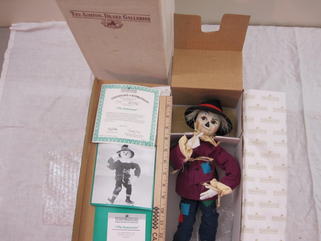 The Scarecrow Porcelain Doll, The Ashton-Drake Galleries, new in box with shipping box, 3 lbs 4 oz