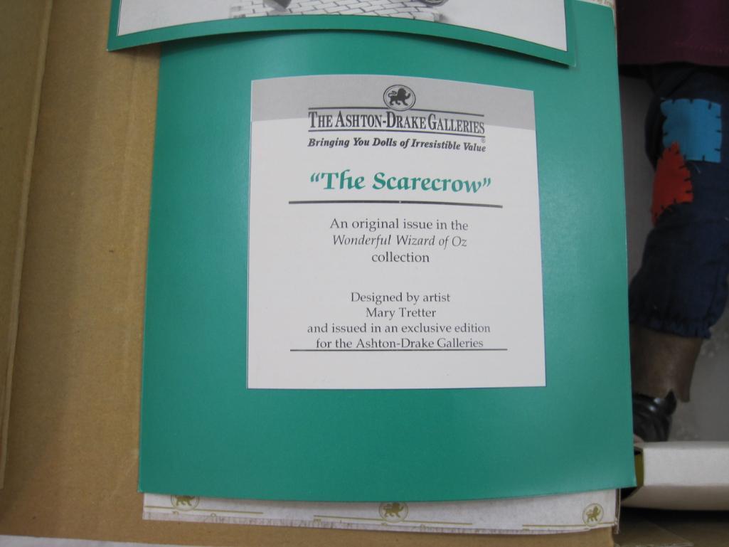 The Scarecrow Porcelain Doll, The Ashton-Drake Galleries, new in box with shipping box, 3 lbs 4 oz