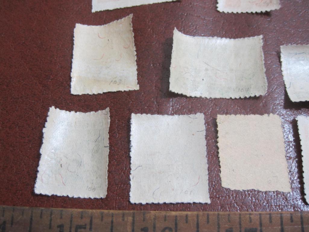 Lot of approximately one dozen 1940s Korean Postage Stamps, some used
