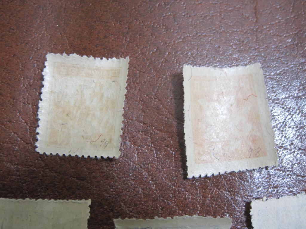 Lot of approximately one dozen 1940s Korean Postage Stamps, some used