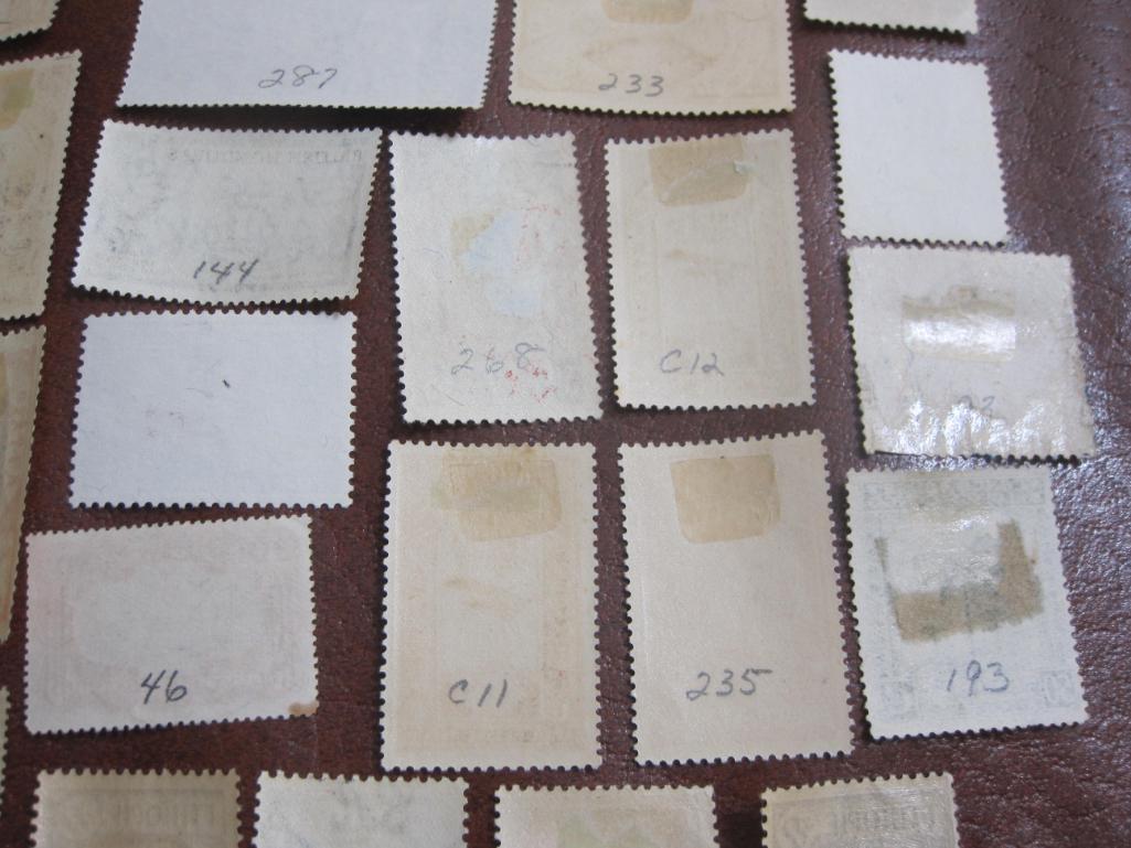 Mixed lot of more than TWO DOZEN foreign postage stamps from Ethiopia, British Honduras and Belgian