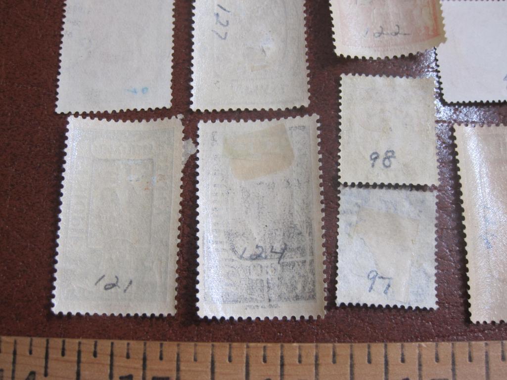 Mixed lot of more than TWO DOZEN foreign postage stamps from Ethiopia, British Honduras and Belgian