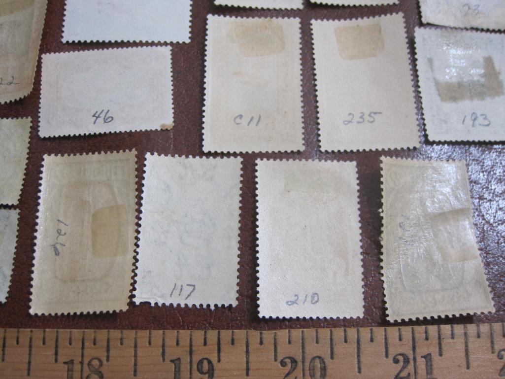 Mixed lot of more than TWO DOZEN foreign postage stamps from Ethiopia, British Honduras and Belgian