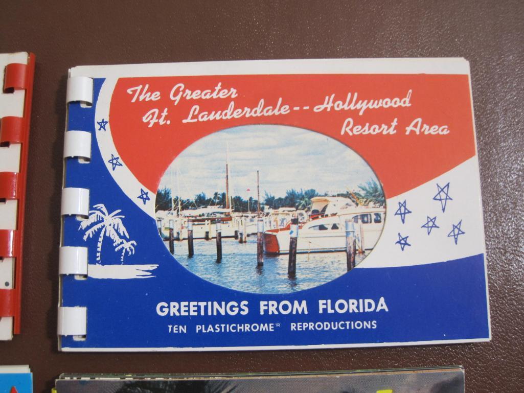 Lot of 4 color Florida Souvenir Photo Booklets, including Cypress Gardens, Greater Ft.