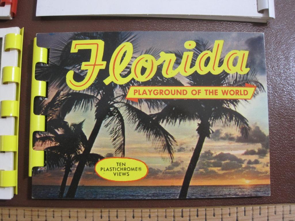 Lot of 4 color Florida Souvenir Photo Booklets, including Cypress Gardens, Greater Ft.