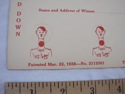 Two Sheets of Vintage Unused Hitler Square Deal Cardboard Shooting Targets, Patented Mar. 22 1938