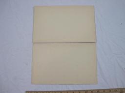 Two Sheets of Vintage Unused Hitler Square Deal Cardboard Shooting Targets, Patented Mar. 22 1938