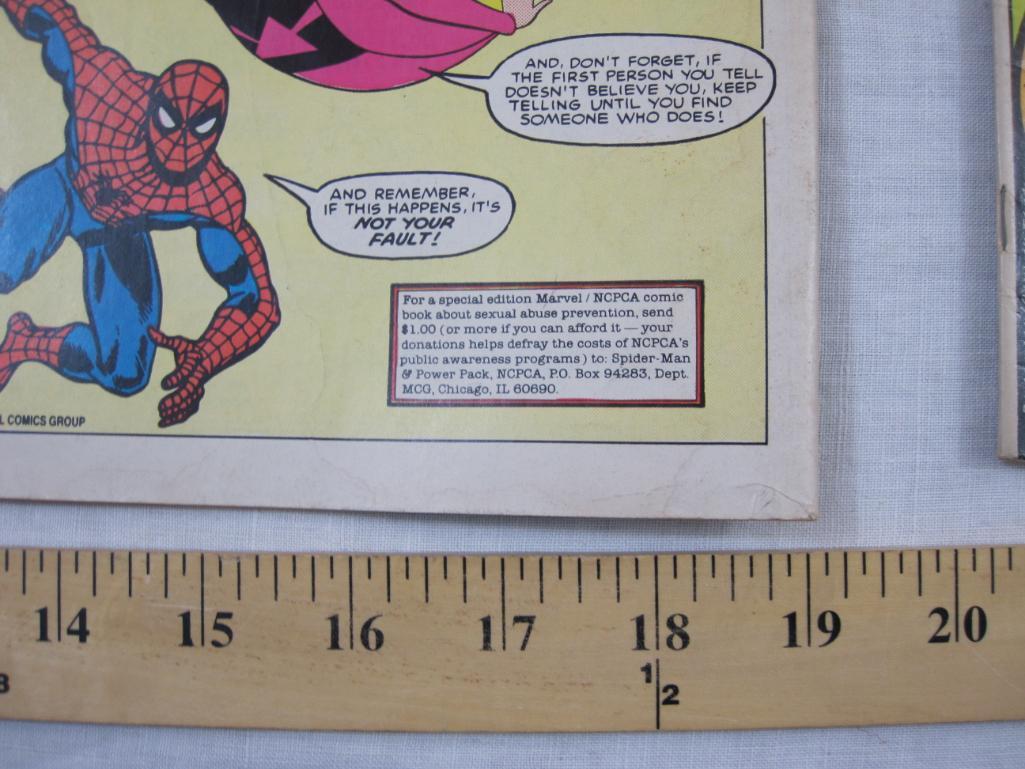 Four Comic Book Issues of Web of Spider-Man Nos. 13 (April 1986), 15 (June 1986), 16 (July 1986) and