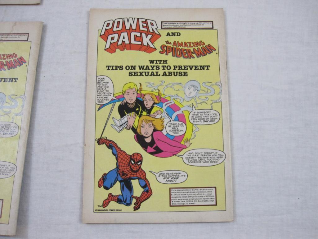 Four Comic Book Issues of Web of Spider-Man Nos. 13 (April 1986), 15 (June 1986), 16 (July 1986) and