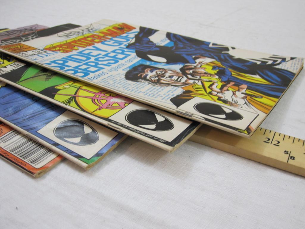 Four Comic Book Issues of Web of Spider-Man Nos. 13 (April 1986), 15 (June 1986), 16 (July 1986) and