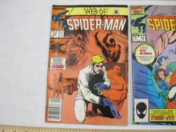 Four Comic Book Issues of Web of Spider-Man Nos. 13 (April 1986), 15 (June 1986), 16 (July 1986) and