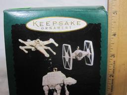 The Vehicles of Star Wars Set of 3 Hallmark Keepsake Ornaments, in original box, 1996, see pictures