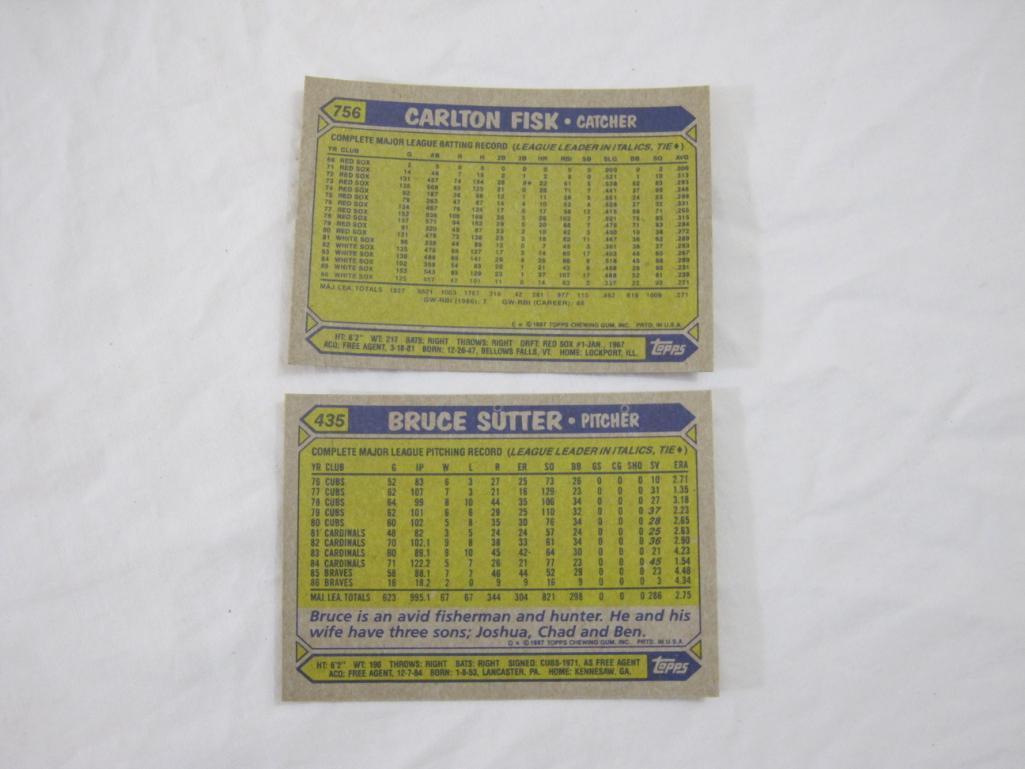 Lot of Topps 1987 MLB Baseball Trading Cards including Jesse Barfield, Bruce Sutter, Mike Scott,
