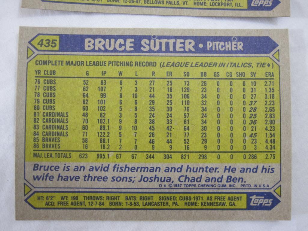 Lot of Topps 1987 MLB Baseball Trading Cards including Jesse Barfield, Bruce Sutter, Mike Scott,