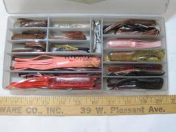 Three Plastic Storage Containers of Rubber Bait