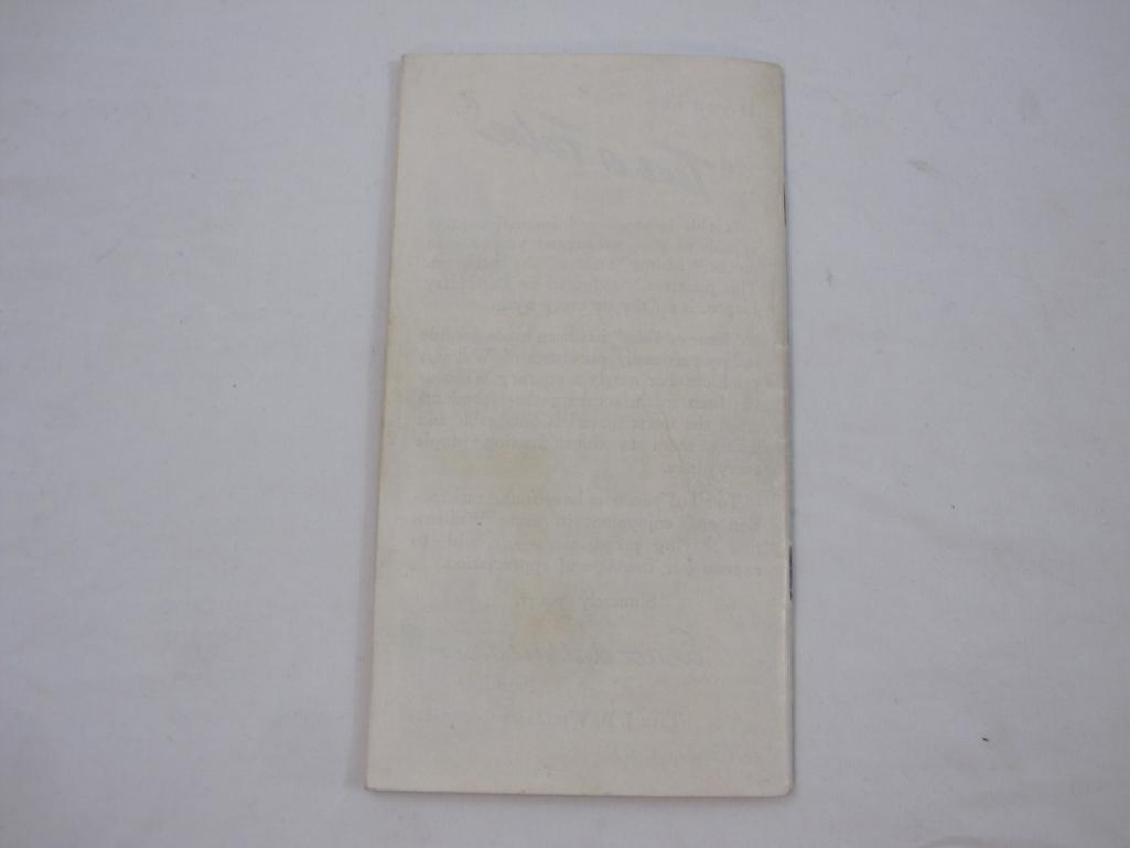 Vintage True or False Game Book, Advertising The JB Williams Company, 1938, 2 oz