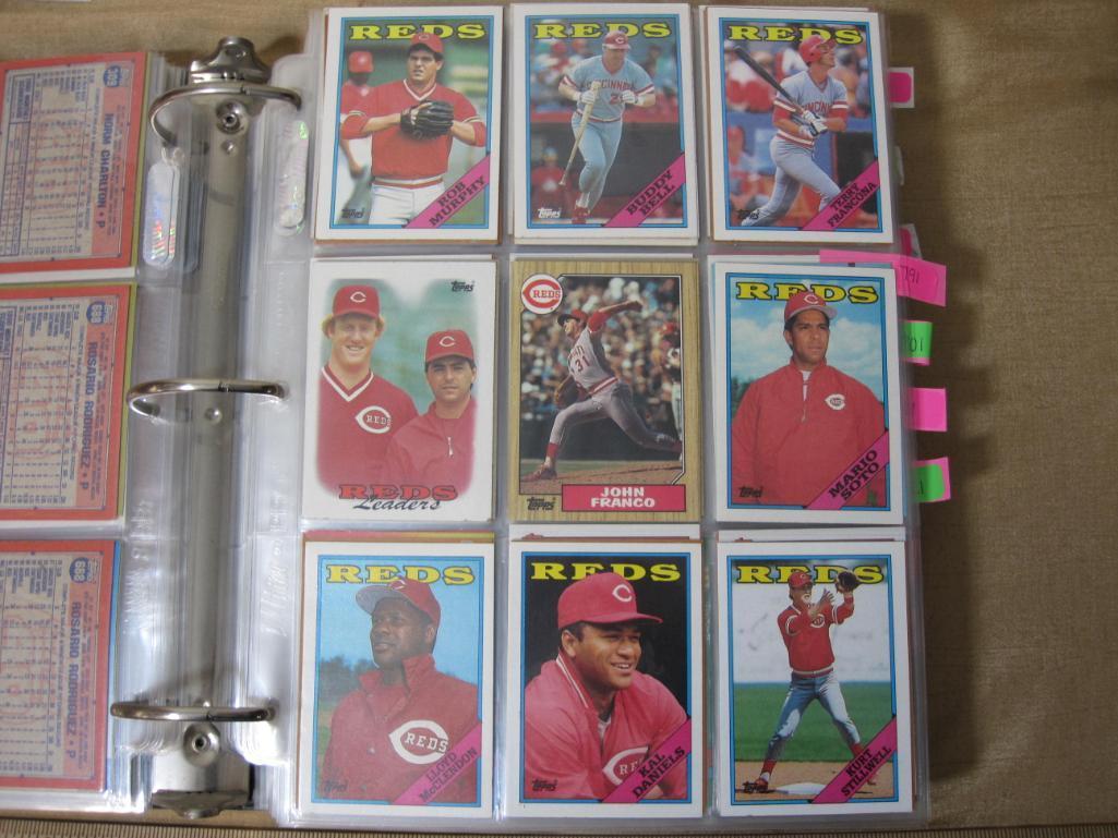 Assorted Topps Reds baseball cards, includes Ken Griffey , Tom Browning