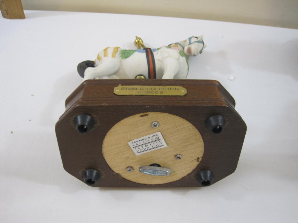 Set of 6 Impulse Giftware Music Box Carousel Horses, 1989, 9 lbs