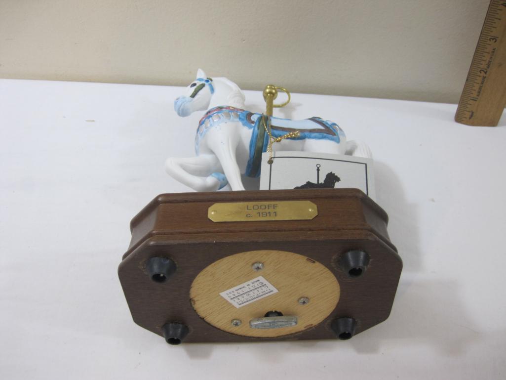 Set of 6 Impulse Giftware Music Box Carousel Horses, 1989, 9 lbs