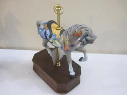 Set of 6 Impulse Giftware Music Box Carousel Horses, 1989, 9 lbs