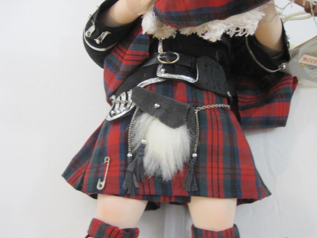 Scott Porcelain Doll on Display Stand, The Danbury Mint, 1993, 2 lbs 1 oz