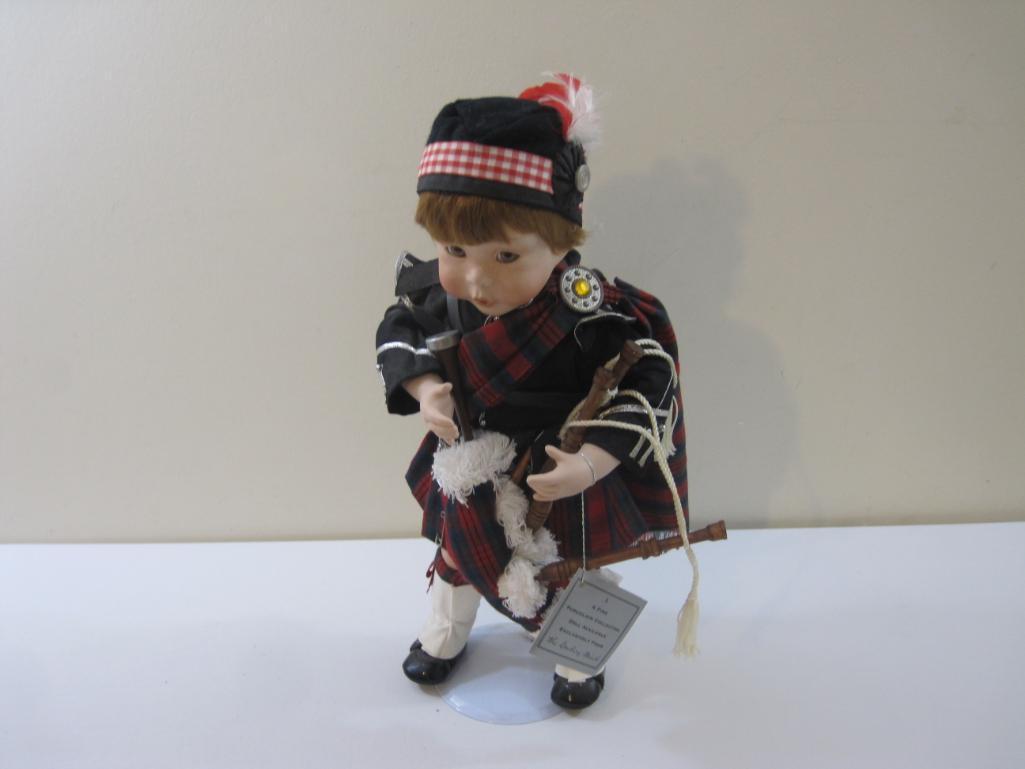 Scott Porcelain Doll on Display Stand, The Danbury Mint, 1993, 2 lbs 1 oz