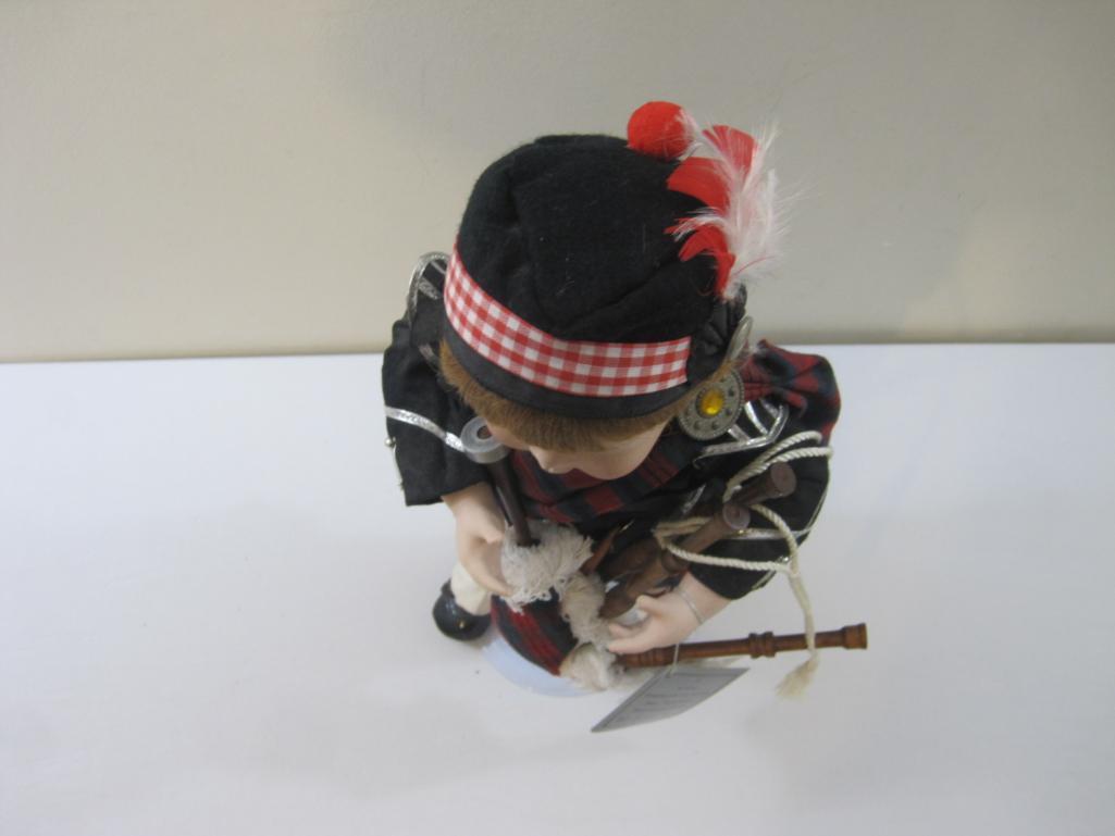Scott Porcelain Doll on Display Stand, The Danbury Mint, 1993, 2 lbs 1 oz