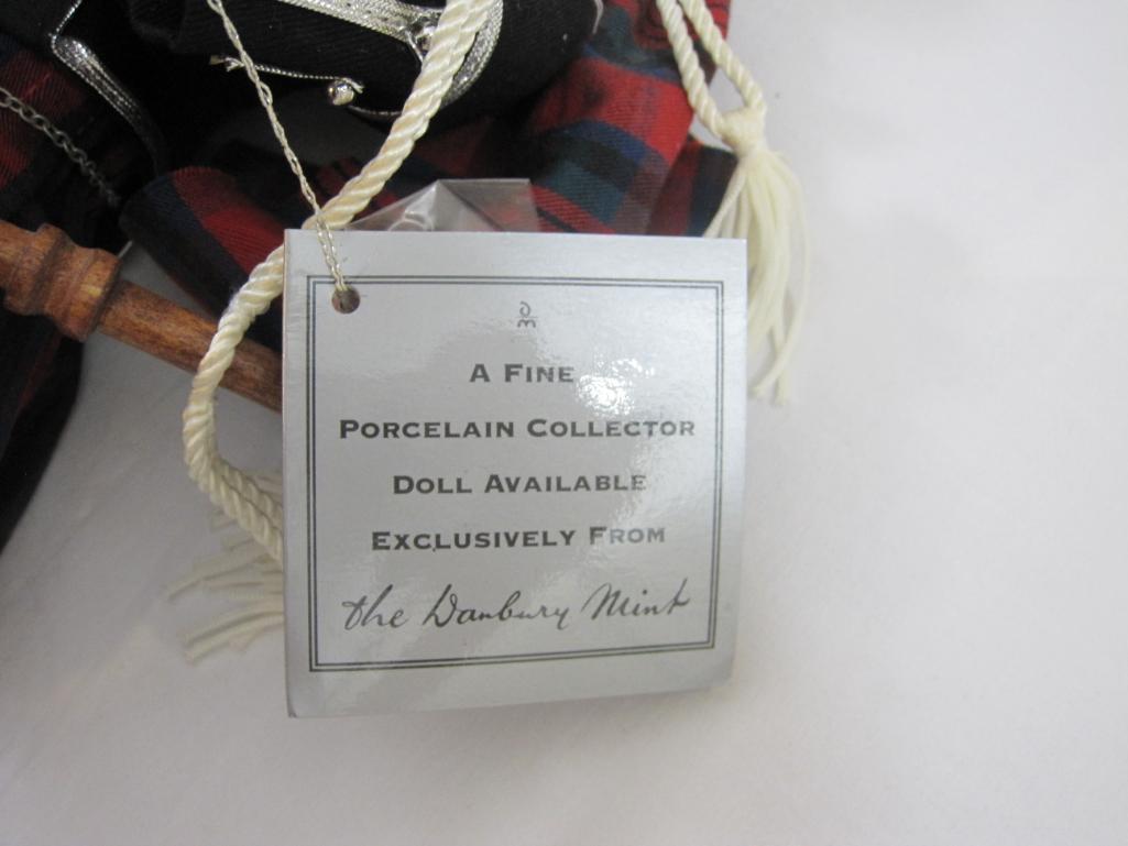 Scott Porcelain Doll on Display Stand, The Danbury Mint, 1993, 2 lbs 1 oz